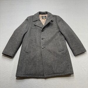 Vintage Sears Blazer Men's 42 Gray Quilted Lined Wool Buttons Sporty Coat Canada